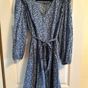 J. Crew Floral Blue Dress